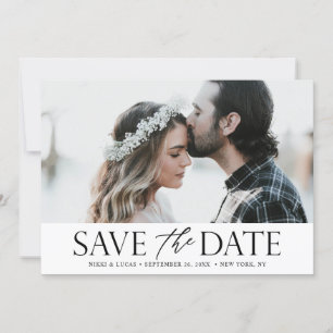 Foto zwart-wit, gemengde afbeelding save the date