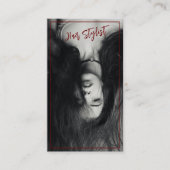 Foto Zwart & Wit Haarstylist Kapper Visitekaartje (Voorkant)