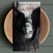 Foto Zwart & Wit Haarstylist Kapper Visitekaartje