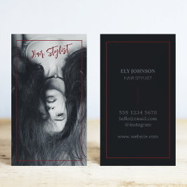 Foto Zwart & Wit Haarstylist Kapper Visitekaartje