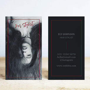 Foto Zwart & Wit Haarstylist Kapper Visitekaartje