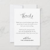  Foto Zwart & Wit Huwelijk Bedankkaart (Achterkant)