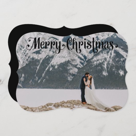 Foto Zwart & Wit Kerst Kaart (Voorkant / Achterkant)