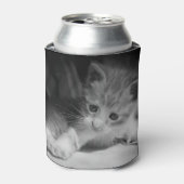 Foto zwart-wit Kitten Blikjeskoeler (Blikje Voorkant)