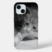 Foto zwart-wit Kitten Case-Mate iPhone Case (Achterkant)