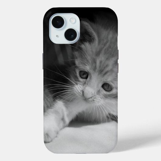 Foto zwart-wit Kitten Case-Mate iPhone Case (Achterkant)