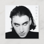 Foto Zwart & Wit l Modern Actor Model Casual Vierkante Visitekaartje (Voorkant)