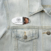 Foto Zwart Wit Logo Eenvoudig Ovaal Naamplaatje (In situ)