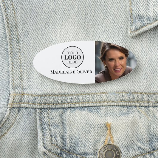 Foto Zwart Wit Logo Eenvoudig Ovaal Naamplaatje