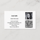 Foto Zwart-wit persoonlijk Visitekaartje Klantenkaartje (Achterkant)