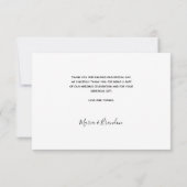 Foto zwart wit script bruiloft bedankkaart (Achterkant)