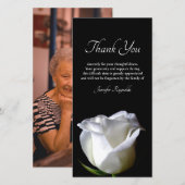 Foto Zwart & Wit Sympathie Begrafenis Bedankt (Voorkant / Achterkant)