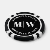 Foto Zwart Wit Trouwcadeau Poker Chips (Enkel)