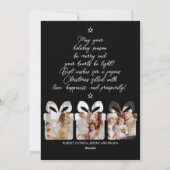 Foto Zwart & Wit Uniek Modern Vrolijk Kerstfeest Feestdagenkaart (Achterkant)