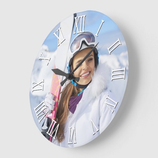 Foto Zwart-wit Vetgedrukte Romeinse cijfers Grote Klok (Hoek)