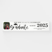 Foto Zwart-wit Welkom Afstuderen Outdoor Spandoek (Horizontaal)