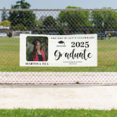 Foto Zwart-wit Welkom Afstuderen Outdoor Spandoek (Insitu)