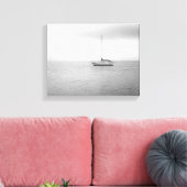 Foto zwart-wit zeilboot canvas afdruk (Insitu (Woonkamer))