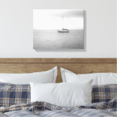 Foto zwart-wit zeilboot canvas afdruk (Insitu (Slaapkamer))