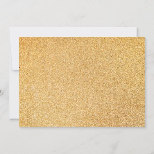 Foto Zwarte Goud 70ste Verjaardag Kaart (Achterkant)