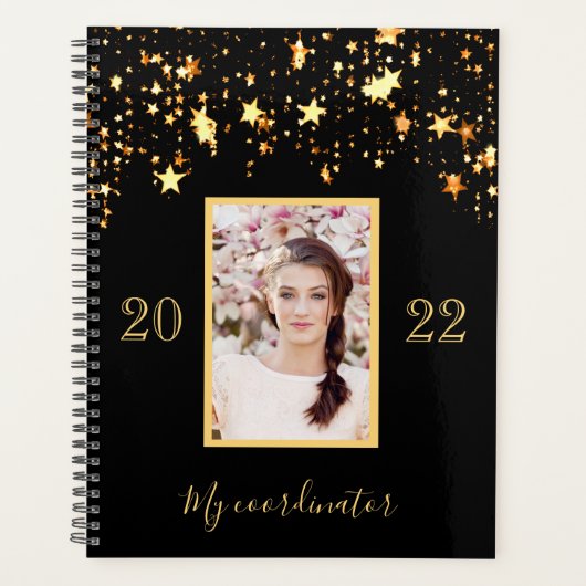 Foto zwarte gouden sterren 2027 planner (Voorkant)