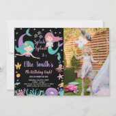 Foto Zwarte Zeemeerminnen onder het zee Verjaardag Kaart (Voorkant)