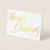 Foto Zwirly gehuwd met kerstbruiloft Dank je wel Folie Kaarten (Voorkant)