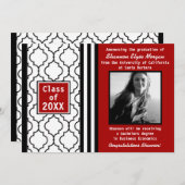 Fotoaankondiging 1 hedendaags grafisch Afstuderen Aankondiging (Voorkant / Achterkant)