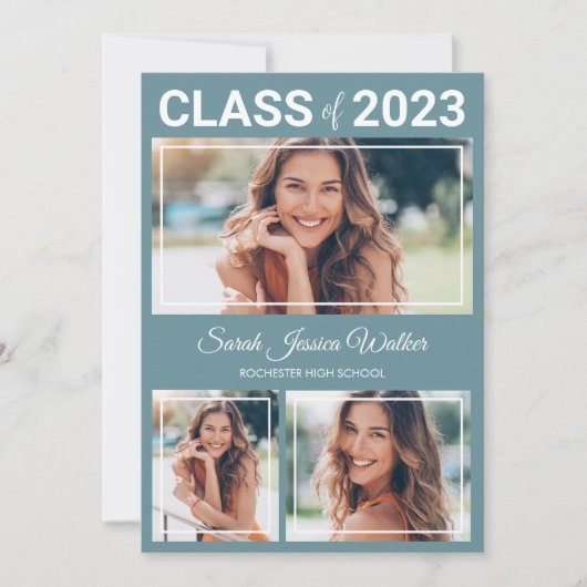 Fotoaankondiging 2023 van de High School Afstudere Aankondiging (Voorkant)