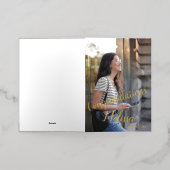 Fotoaankondiging afstuderen, Klasse van 2023 Folie Wenskaart (Buiten Laag)