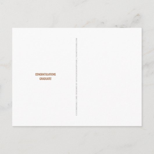 Fotoaankondiging afstuderen koper Modern 4 Briefkaart (Achterkant)