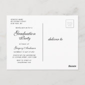 Fotoaankondiging afstuderen penseelscript briefkaart (Achterkant)