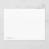 Fotoaankondiging briefkaart moderne rode baby (Achterkant)