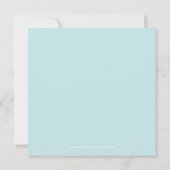 Fotoaankondiging Cute Animal Blue Baby Aankondiging (Achterkant)