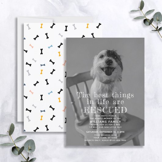 Fotoaankondiging gered Pet Adoption Kaart