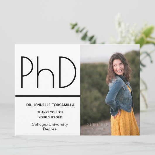 Fotoaankondiging Kraft paper PhD Aankondiging (Staand voorkant)