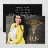 Fotoaankondiging RN BSN Graduation Party Kaart (Voorkant / Achterkant)