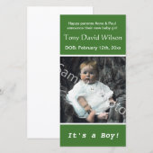 Fotoaankondiging van de baby. Voeg je foto toe Aankondiging (Voorkant / Achterkant)