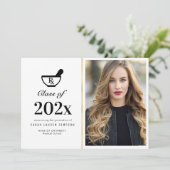 Fotoaankondiging van Elegant apotheker afstuderen Kaart (Staand voorkant)