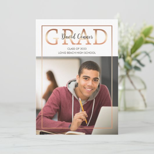 Fotoaankondiging van High School 2023 Afstuderen Aankondiging (Staand voorkant)