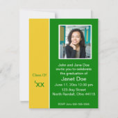 Fotoaankondiging zwart/geel Afstuderen Kaart (Voorkant)