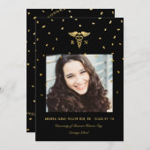 Fotoaankondigingen van verpleegscholen Afstuderen Aankondiging (Voorkant / Achterkant)