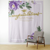 Fotoachtergrond Paarse Floral Gradual Party Wandkleed (In situ)