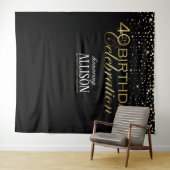 Fotoachtergrond voor 40e verjaardagsfeest wandkleed (In Situ (horizontaal))