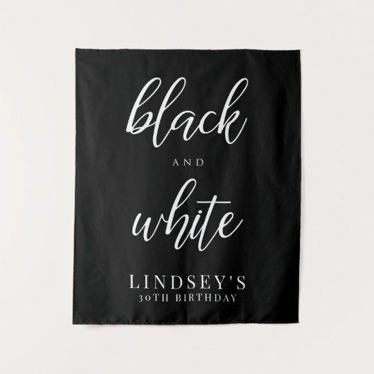 Fotoachtergrond, zwart-wit wandkleed (Voorkant)