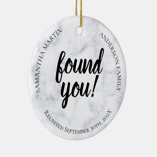 Fotoadoptie reunion keramisch Ornament (Rechts)