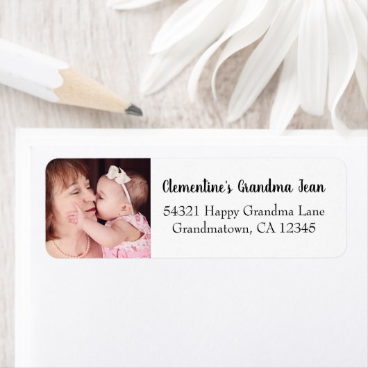 Fotoadres voor beste grootmoeder etiket (Insitu)