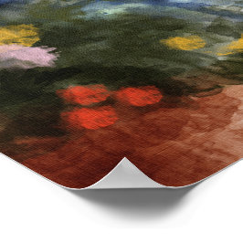 Fotoafdruk, Gebloemde Pad Aquarel Poster