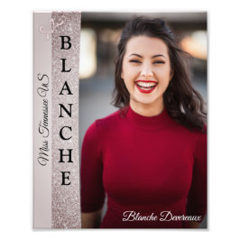Fotoafdruk van schoonheidswedstrijd Headshot met E Foto Afdruk