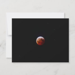 Fotoafdruk van volle maan notitiekaartje